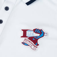 Travel Polo White/Navy - Adult