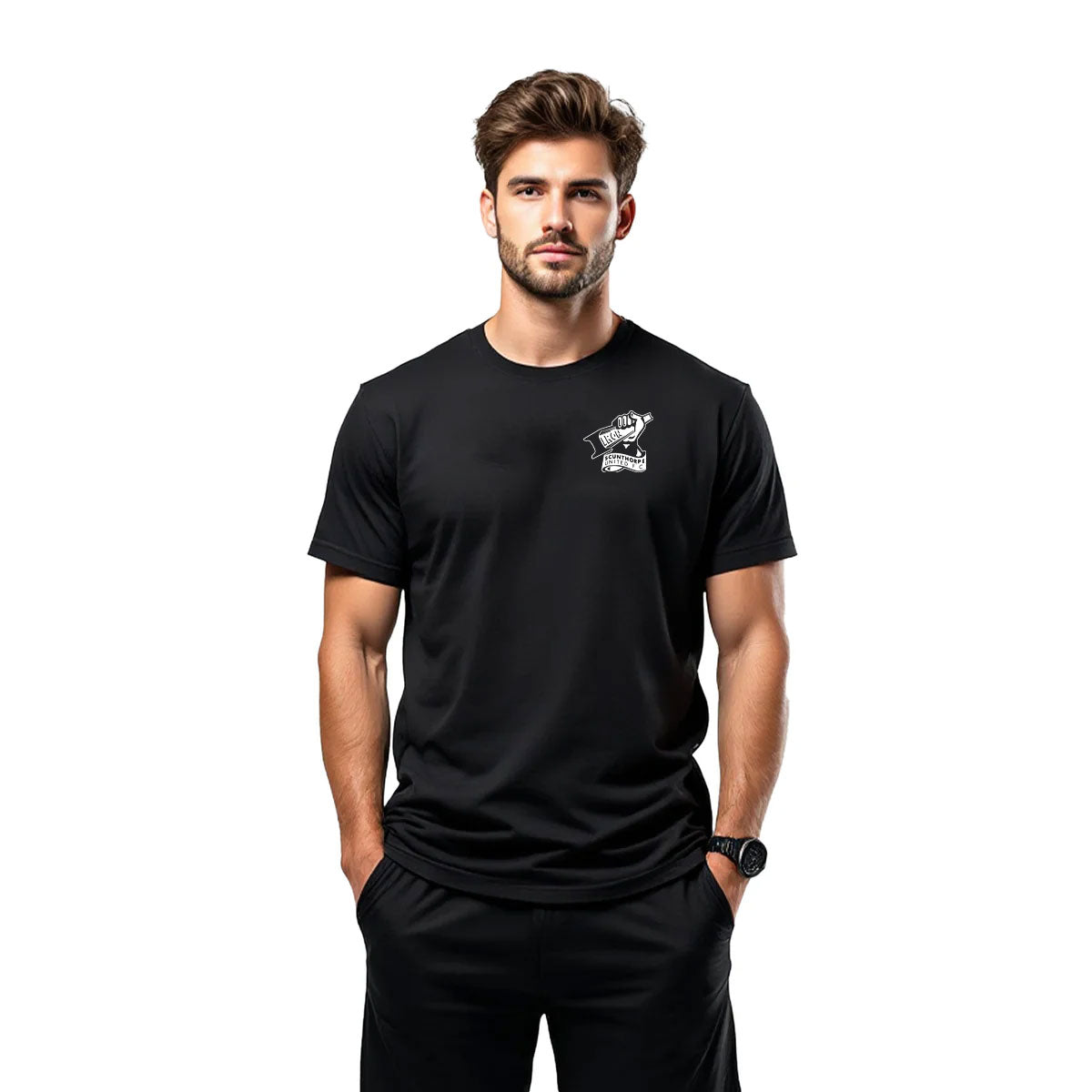 Black Mono Crest T Shirt *Online Exclusive*
