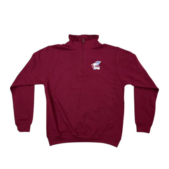 Claret Quarter Zip Sweatshirt