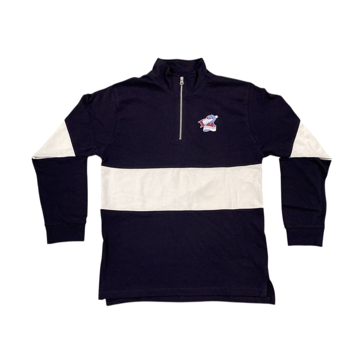 Navy/White Quarter Zip Sweatshirt