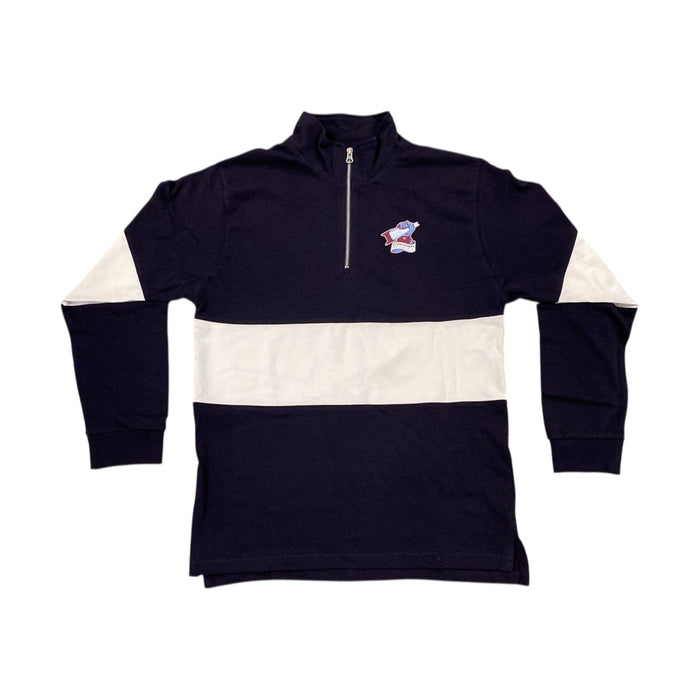 Navy/White Quarter Zip Sweatshirt