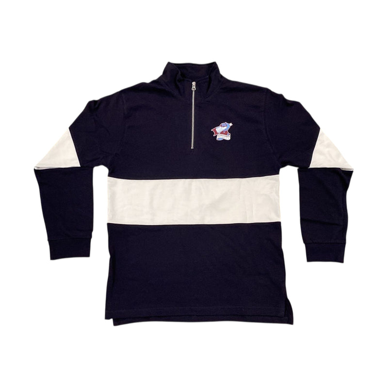 Navy/White Quarter Zip Sweatshirt
