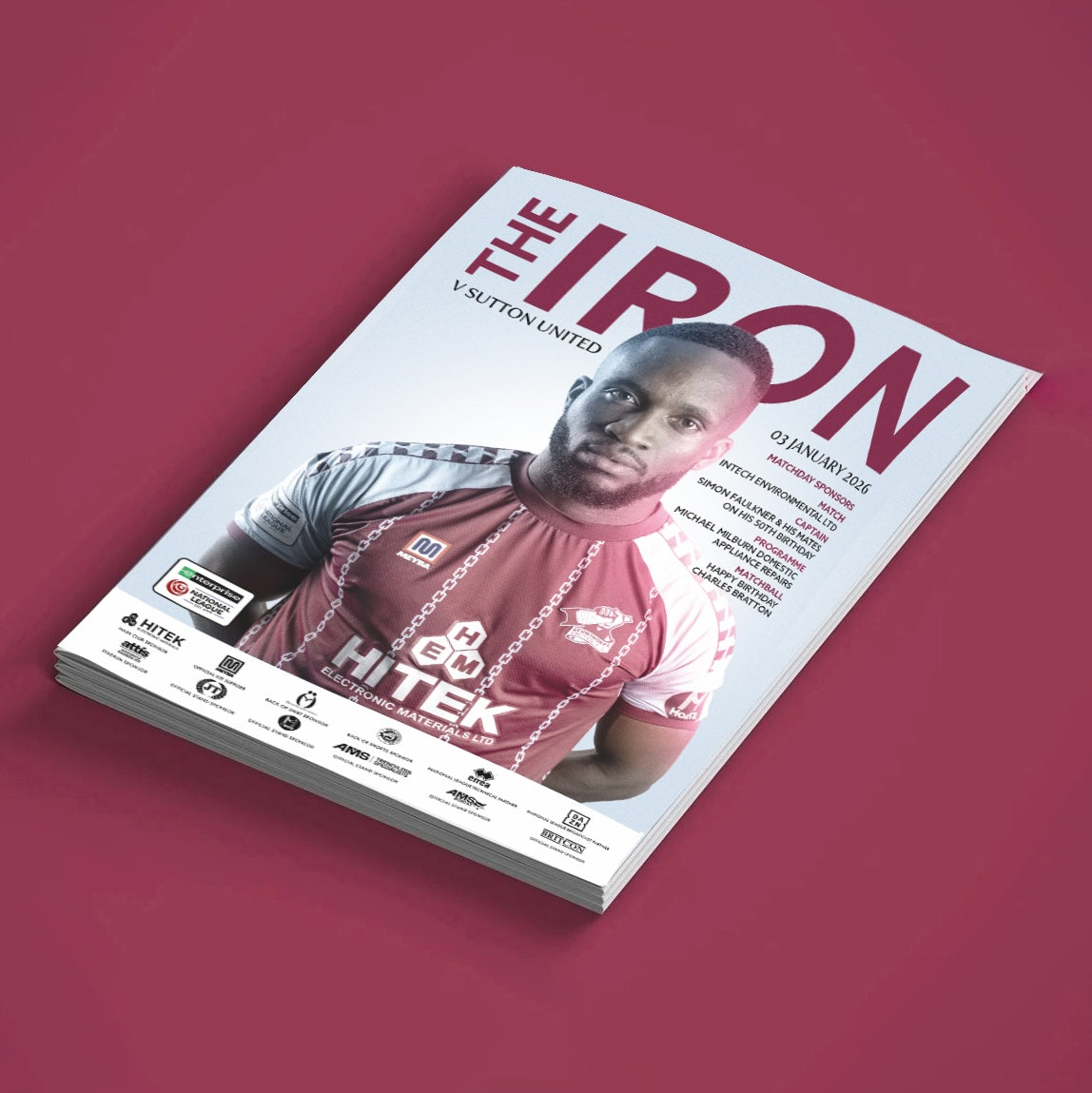 Sutton United programme (03/01/26)