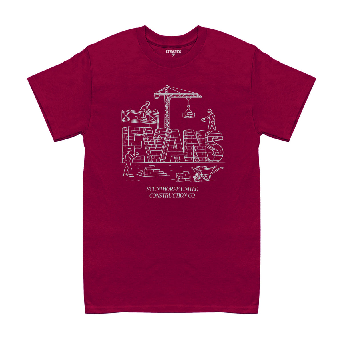 Claret Evans Brick Wall T Shirt *Online Exclusive*
