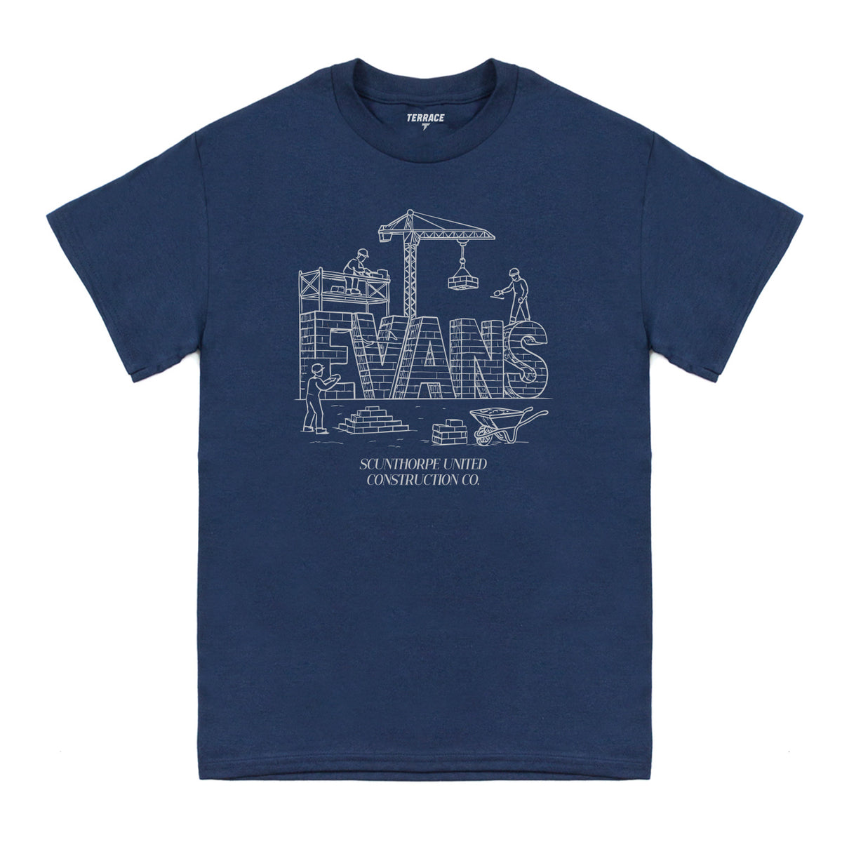 Navy Evans Brick Wall T Shirt *Online Exclusive*