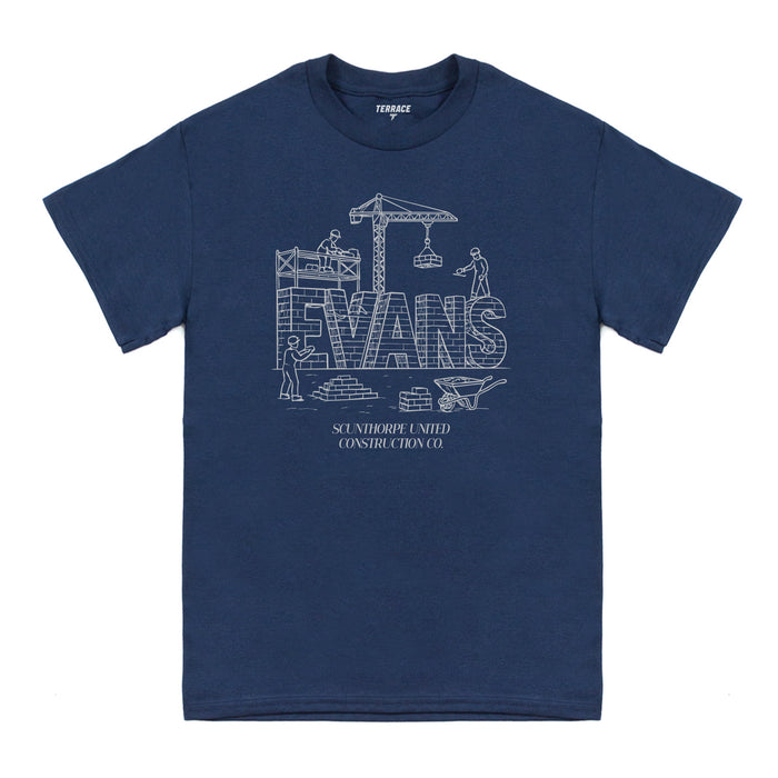 Navy Evans Brick Wall T Shirt *Online Exclusive*