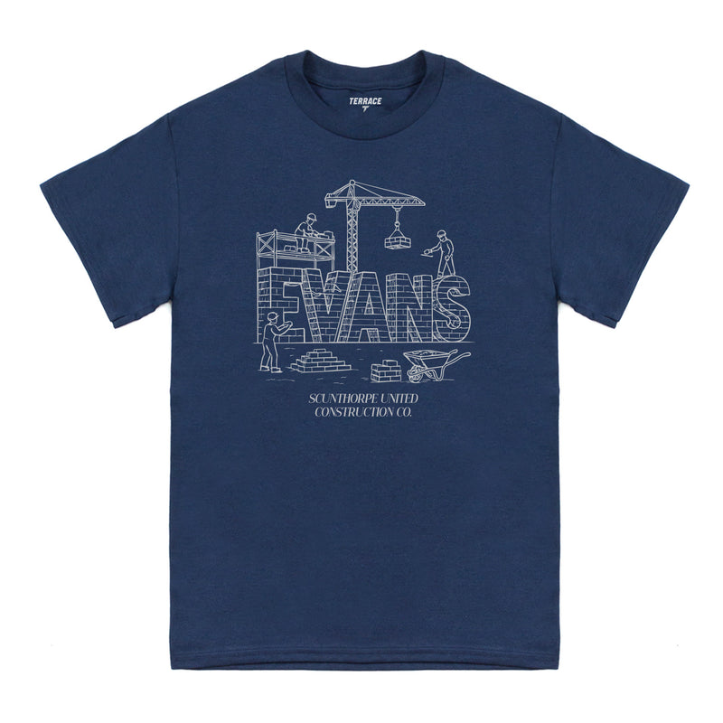 Navy Evans Brick Wall T Shirt *Online Exclusive*