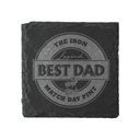 Best Dad Beer Label Slate Coaster *
