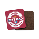 Best Dad Beer Label Coaster *