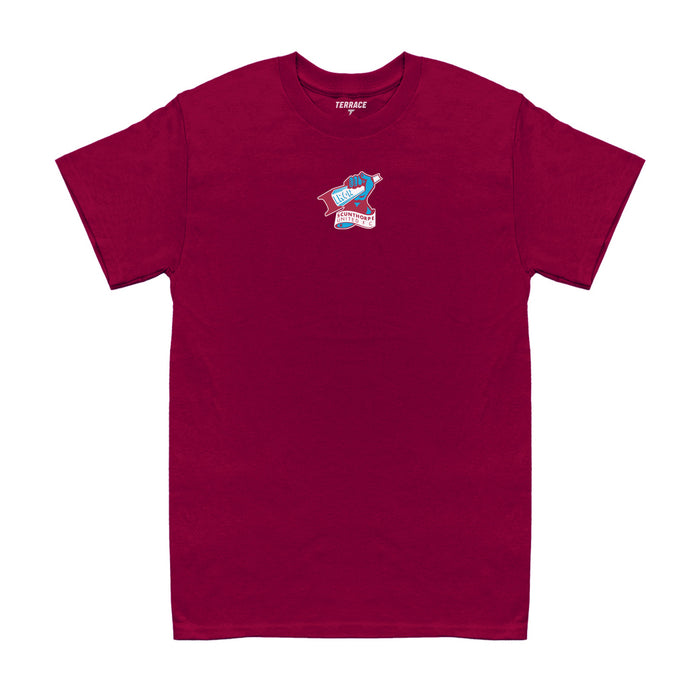 Claret Centre Crest T Shirt *Online Exclusive*