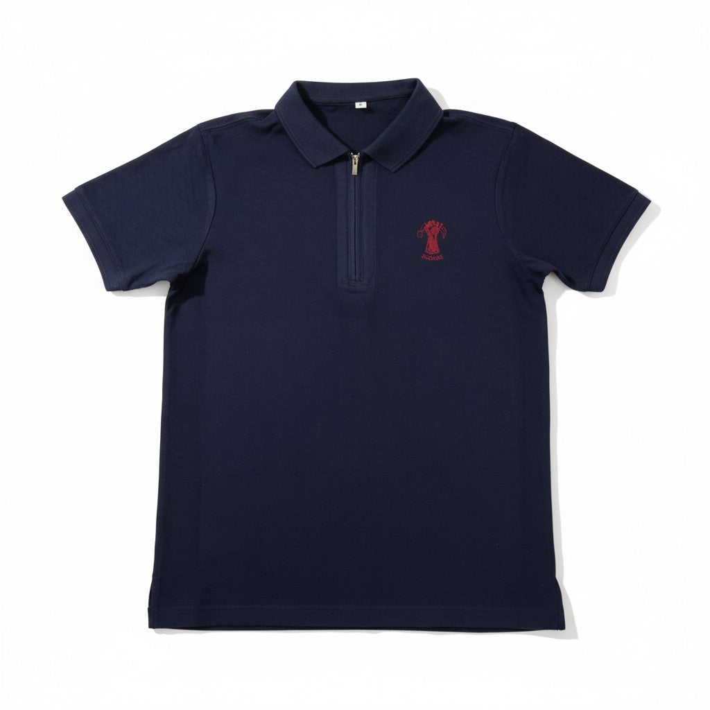 Navy Texture Polo Shirt