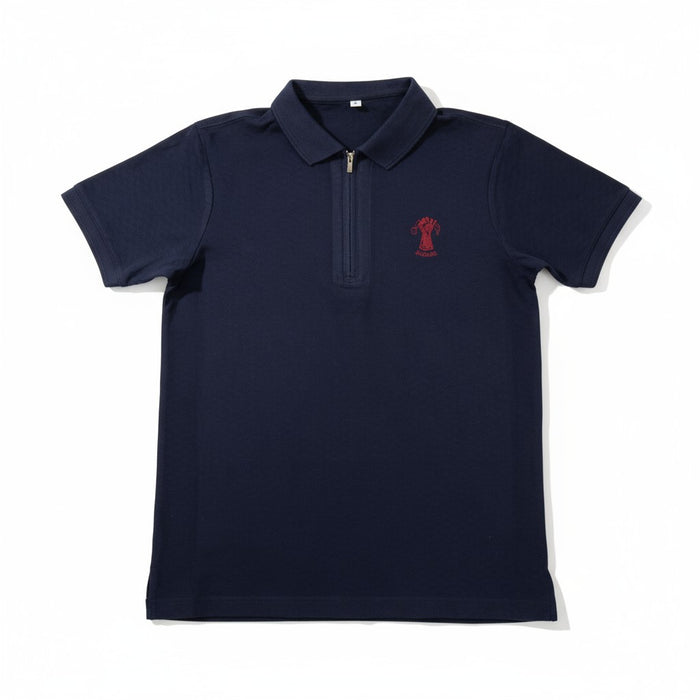 Navy Texture Polo Shirt