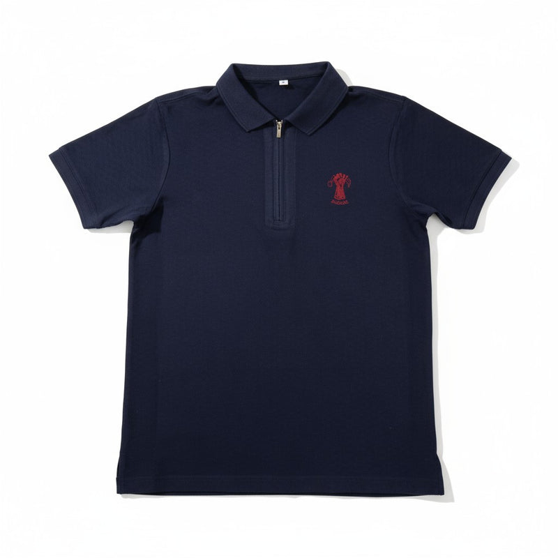 Navy Texture Polo Shirt