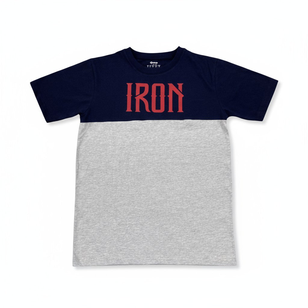 Iron Navy/Grey Panel T Shirt