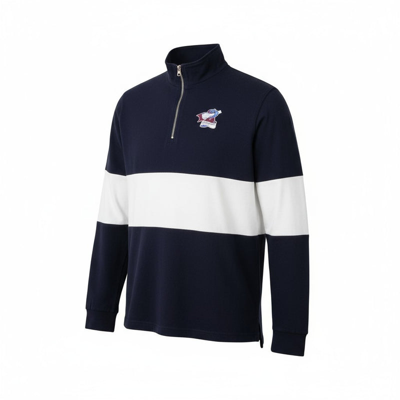 Navy/White Quarter Zip Sweatshirt