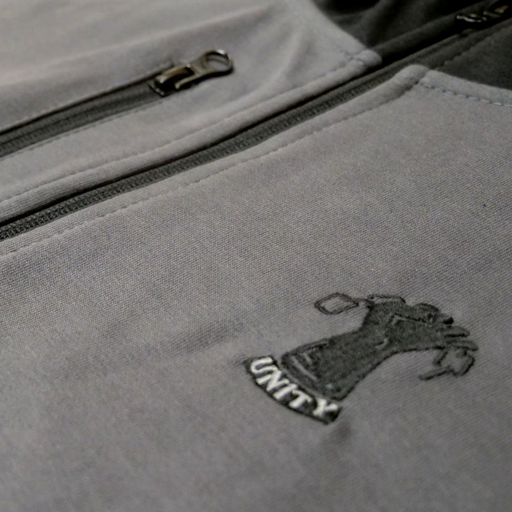Charcoal Full Zip Fleece Hoodie