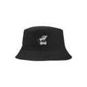 Black Mono Crest Bucket Hat *