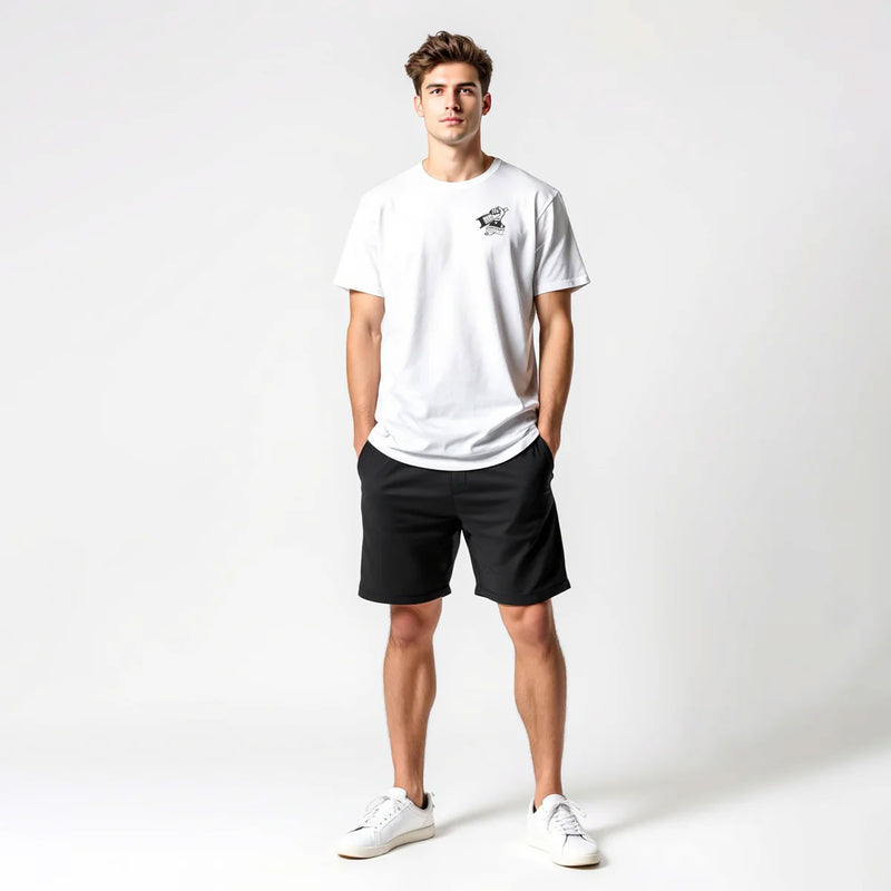 White Mono Crest T Shirt *Online Exclusive*