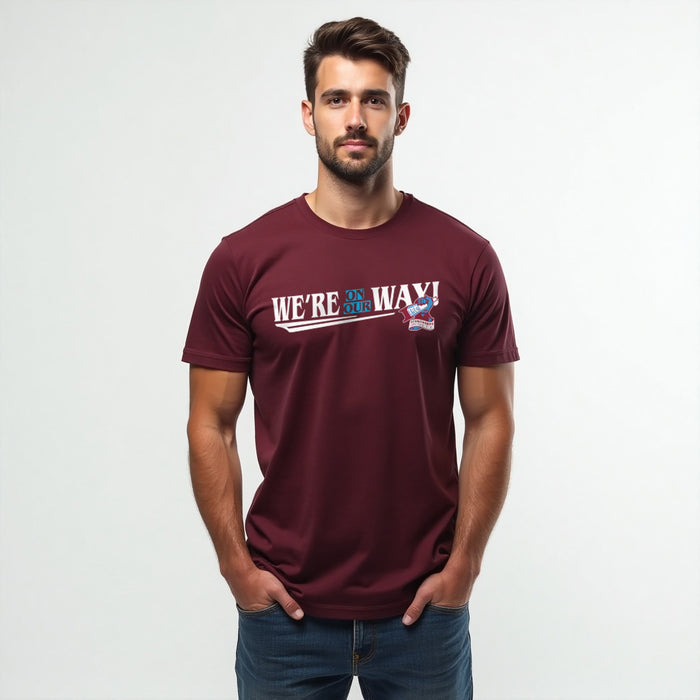 Maroon We're On Our Way T Shirt *Online Exclusive*