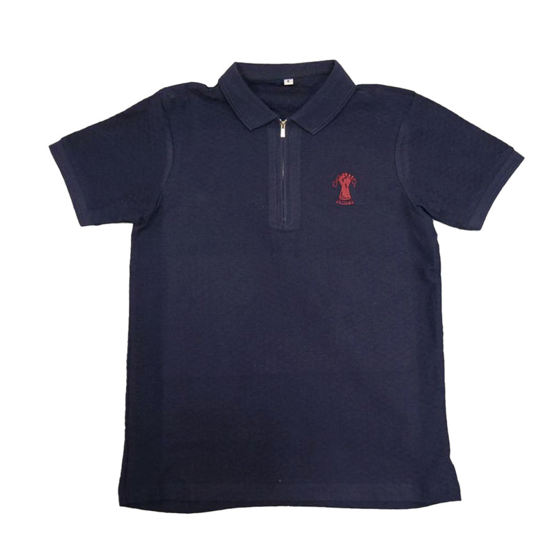 Navy Texture Polo Shirt