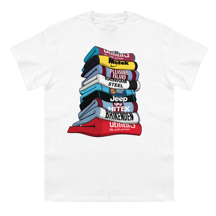 Retro Shirt Stack T Shirt - White