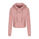 Pink Womens Mono Cropped Hoodie *