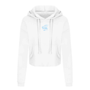 White Womens Mono Cropped Hoodie *