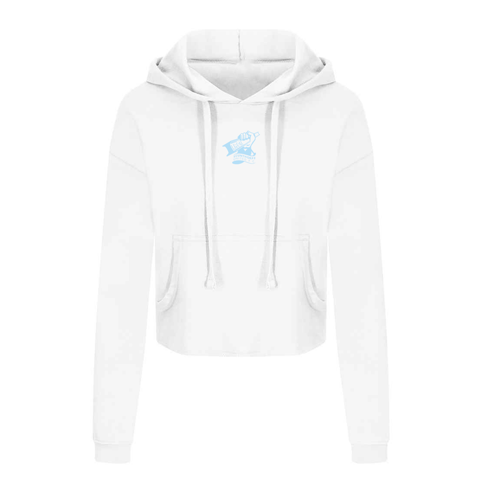 White Womens Mono Cropped Hoodie *Online Exclusive*
